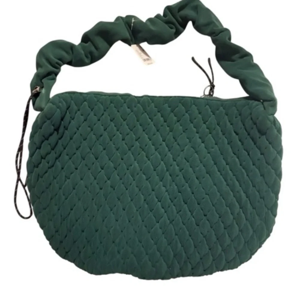 Free People Fleece Pucker Up Carryall Bag in Evergreen - Picture 3 of 6